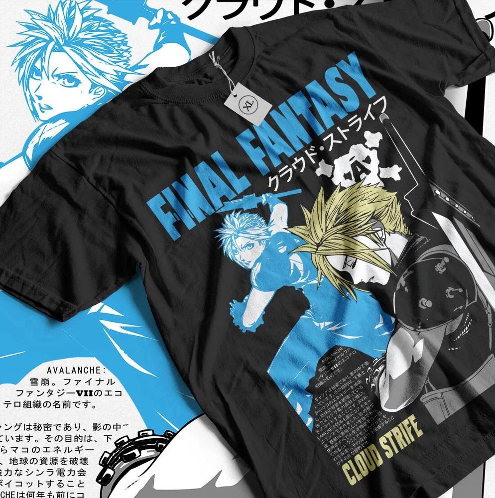 Final Fantasy TShirt Ff Merch Moogle Starry Mako Reactor Anime Shirt S