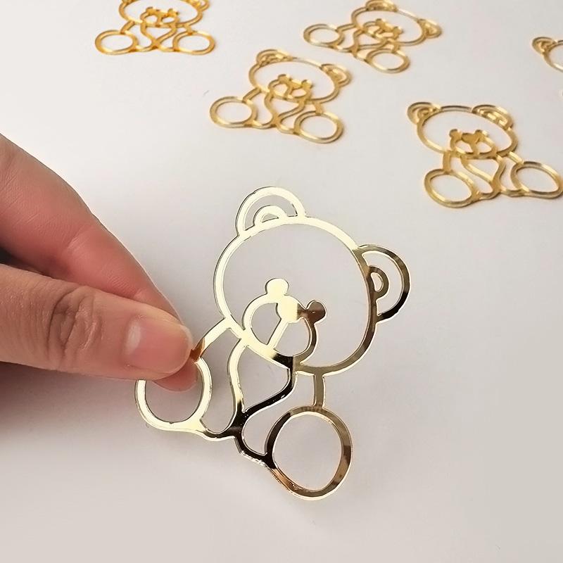 5/10pcs Bear-Shaped Acrylic Cake Toppers Baby Shower Party Decorations Cupcake Stand Kids Boy Girl 1st Birthday Party Supplies