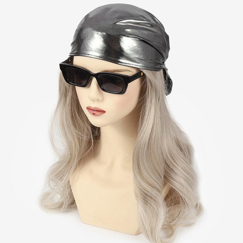 

Y2K Жидкое серебро Панк Леопардовый принт Крутой Змеиный принт Хип-хоп стиль Металлический Ретро стиль Головной убор Наряды для музыкального фестиваля 45x90см