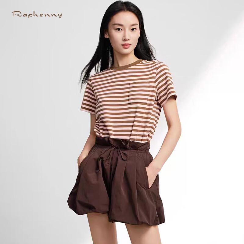 Raphenny Women s Striped Cotton Short Sleeve T-Shirt 2XL
