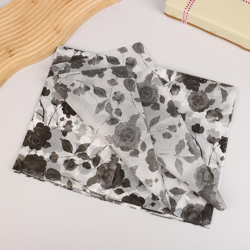 10 Pezzi Rosa Nera Carta Carta Impastata a Mano Carta di Cotone Mazzo Fiore Carta Avvolgimento Fiori Carta Avvolgimento Fiori Torta Cottura Regalo