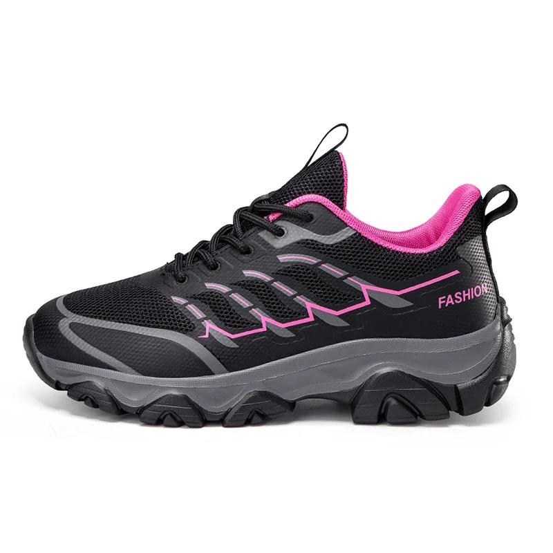 Outdoor Hiking Shoes Men Casual Breathable Soft Low-top Running Shoes Men Comfortable Lace-up Anti-slip Casual Sneakers Women