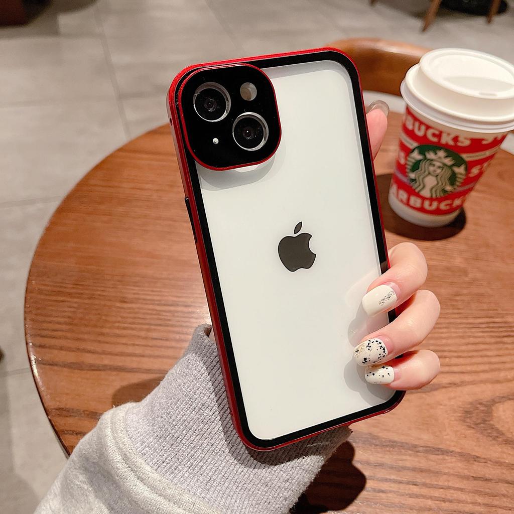 iPhone 16 Pro Max Metal Frame Protective Case with Double-Sided Glass