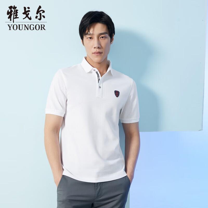 YOUNGOR Men s Business Casual Short Sleeve T-Shirt 2XL