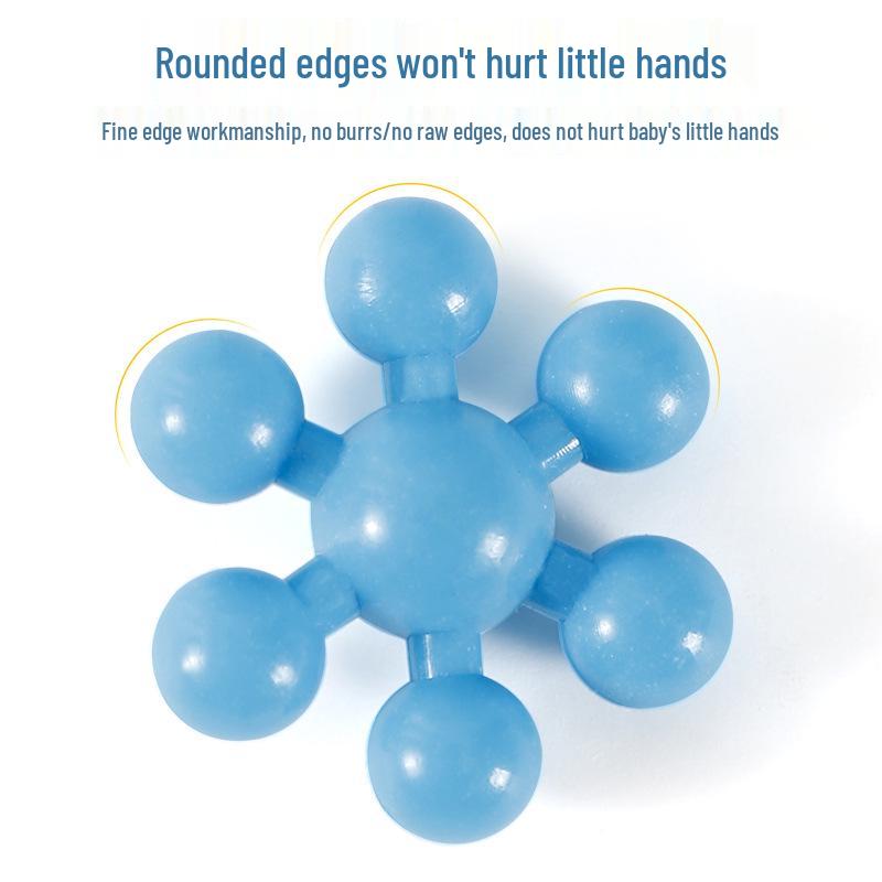 Plum Blossom Rotating Snowflake Building Blocks: 3D Interlocking Educational Toys for Kindergarten