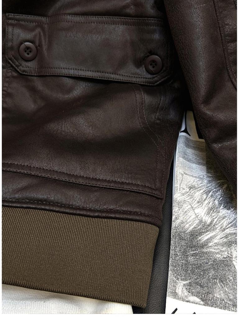 Men's Retro Suede Shearling Jacket - Trendy Warm Lapel Biker Style