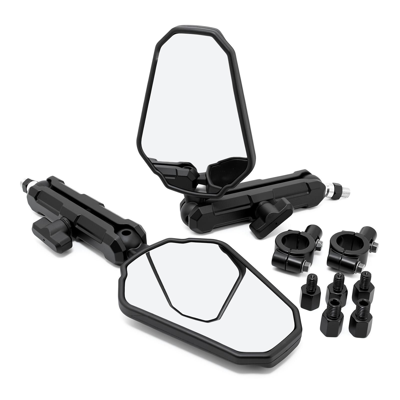 Universal Angle Adjustable Foldable Handlebar Motorcycle Mirrors For Offroad Street ATV Quad Bike Reflectors Rear View Mirror чёрный
