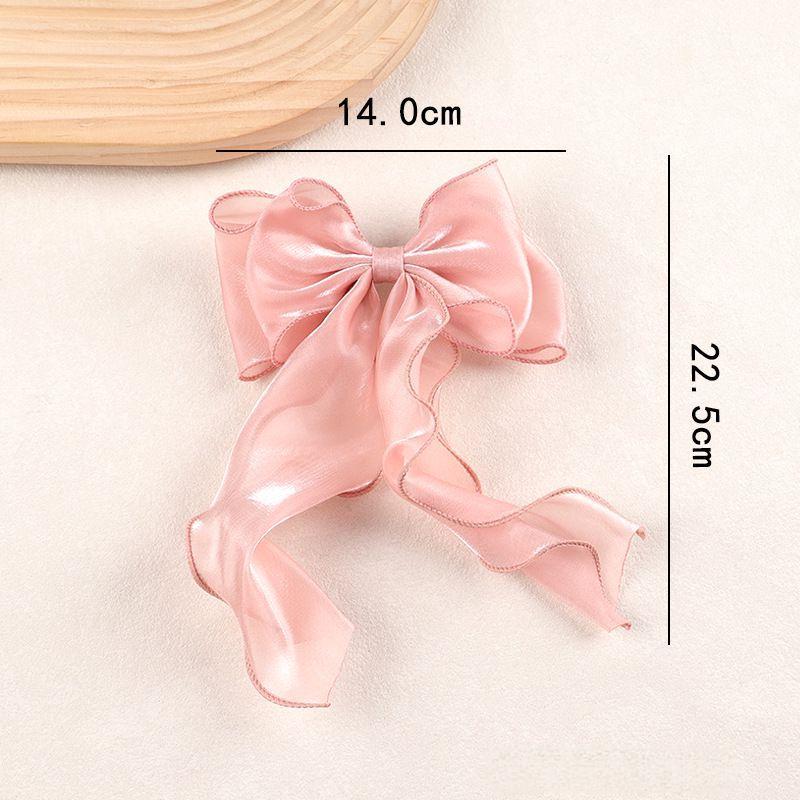 Organza Bow Fluttering Ribbon Hair Clips Women French Fresh Premium Feeling Headdress Large Hair Cards Girl Hair Accessori