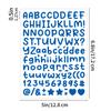 0.5inch Alphabet Stickers Small Size Greeting Cards Decorative Letter Stickers for Clipping Books