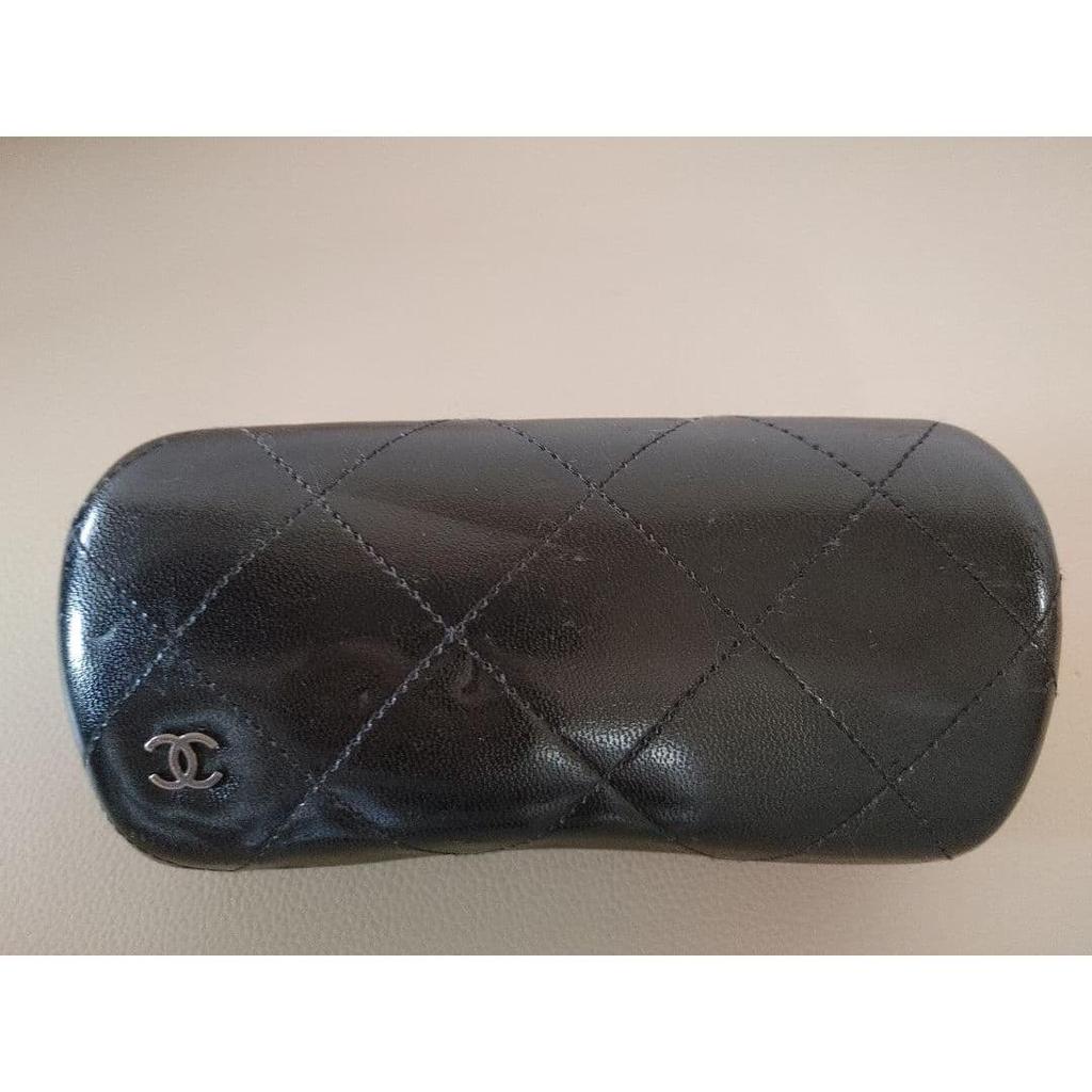 Used CHANEL Camellia Sunglasses Black