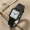 Women Casual Watch Square Dial Quartz for Women, Lady Wrist with Silicone Strap, Accurate Lightweight Wristwatch, Fashion Accessory