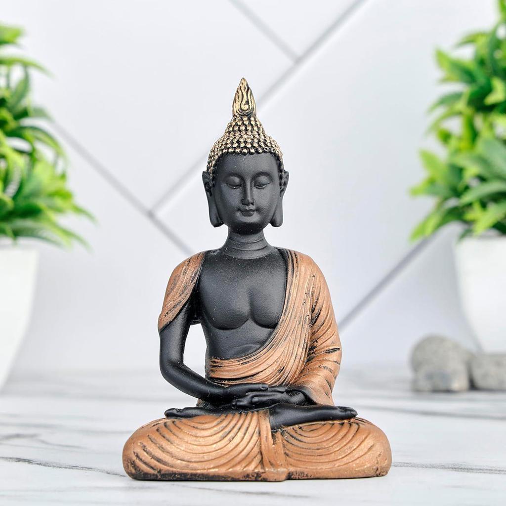 New Sitting Meditating Buddha Statue Showpiece Idol Home Decor Items for Living Room and Gifts