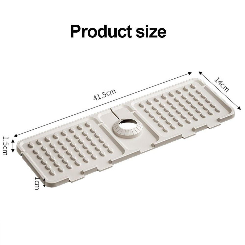 Useful Silicone Faucet Draining Mat Splash Non-Slip Sink Splash Mats Multi-function Drying Mat Kitchen Bathroom Supplies