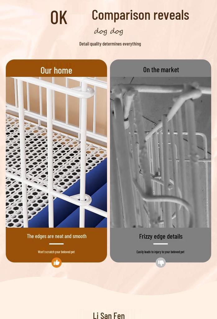 Indoor Pet Cage with Toilet for Small to Medium Dogs & Cats
