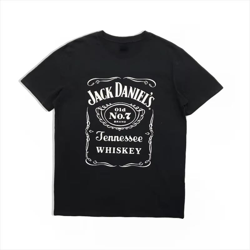 2026 Unisexs Short Sleeve Cotton Tshirt Wine Culture Whiskey Print Trend Leisure Street Fashion Unisexs Womens Summer New T Shirt S