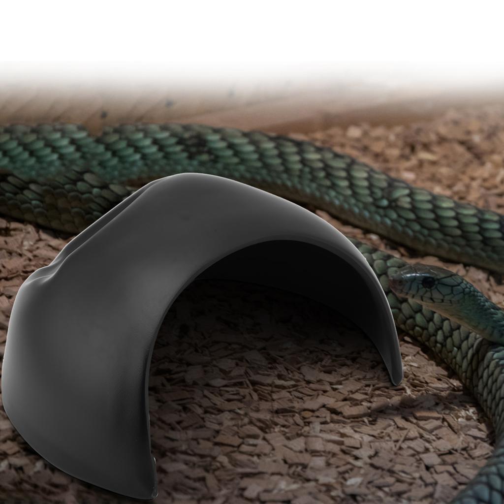 Reptilienbox Eidechse Schlange Schildkröte Spinne Höhle Nest für Aquarium Fischbecken Dekor(Schwarz)