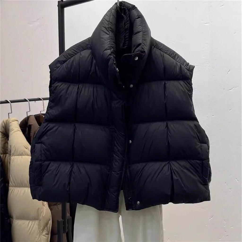 2025 autumn and winter new vest European fashion foreign style thickened vest warm short down cotton jacket