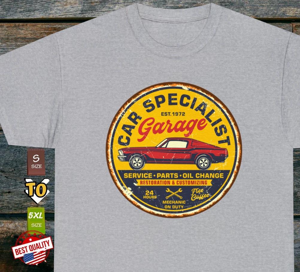 

Retro Sign T Shirt Car Specialist Old School Vintage Classic Motor Tee L