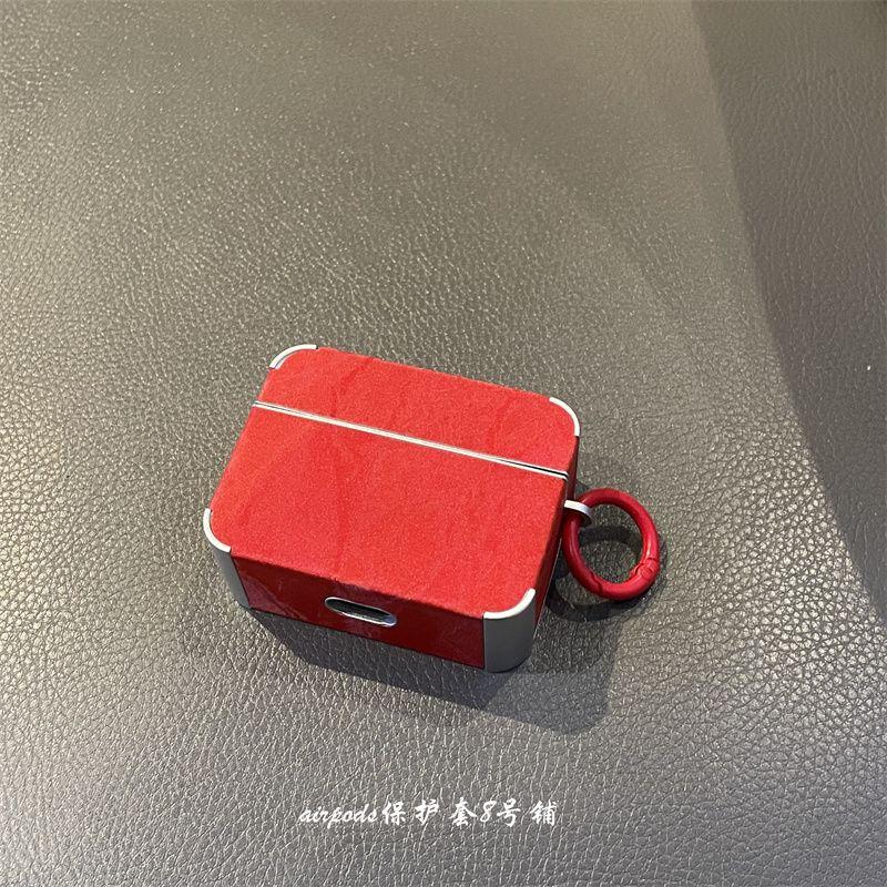 

Winter Simplicity Pure Color Applicable to Apple AirPods Pro1 Generation 2 Generation 3 Generation 4 Generation Bluetooth Earbuds Case Protective Case Apple AirPods Pro(pro2 generation Neutral) Red