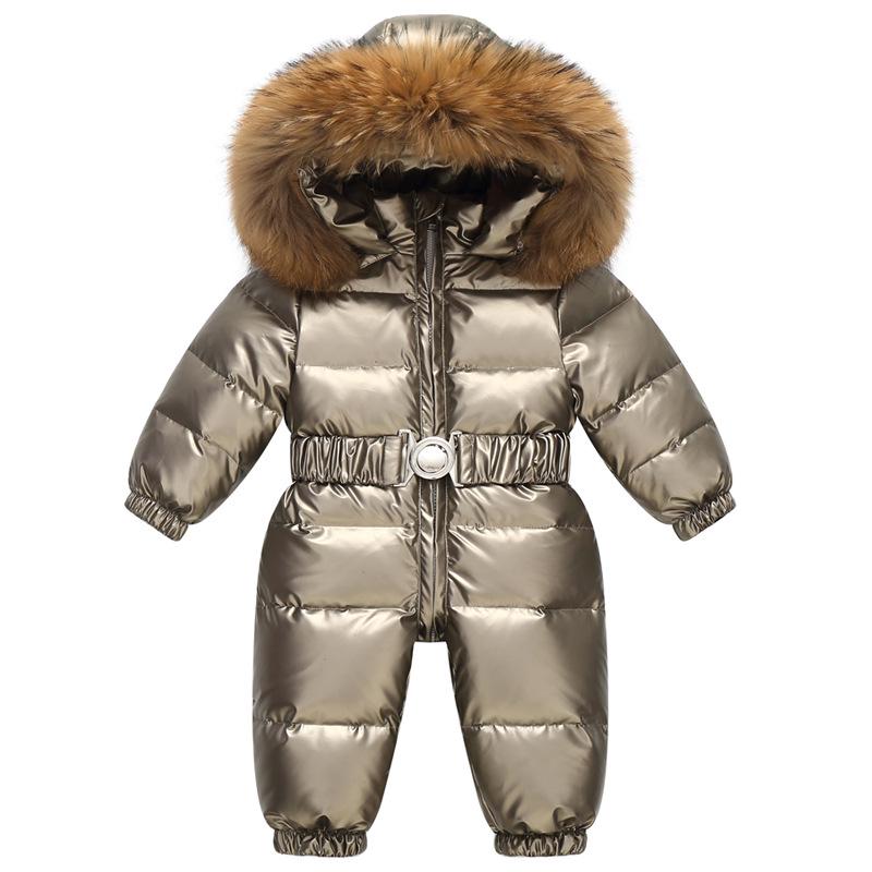 2024 Winter Kids' Down Ski Jacket: European/American Style, Thickened One-Piece Suit for Boys & Girls