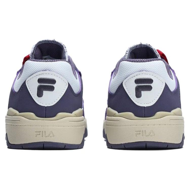 FILA Fusion Smash Fabric Low-Top Retro Basketball Shoes Women sneaker White Purple T12W323201FWC