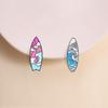 Summer Surfboard Enamel Pins Kanagawa Ukiyo-e Ocean Wave Sunset Coast Outdoor Brooches Lapel Badge Jewelry Gift for Friends