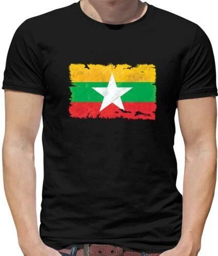 Burma Myanmar Flag Mens T-Shirt - Naypyitaw - Burmese - Country - Travel XL