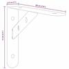 VidaXL Shelf Brackets 4 Pcs 20x2.5x14 Cm Black Stainless Steel, Wall Mount, Wall Shelf Support,, Support 30302