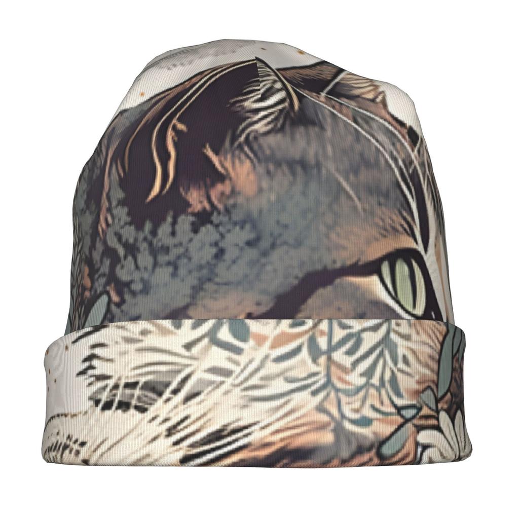 ZLIENSZUS Adult Cat-Themed Beanie Hat with Kitten & - Stylish Suitable for Commuting, Evening Outfits, Casual Wear, for Daily Use, Urban Fashion Acces