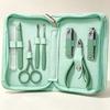 Stainless Steel 9-Piece Manicure & Pedicure Set with Tweezers and Nail Clippers in Black.