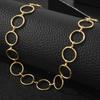Thick chain circle punk style exaggerated necklace, simple and versatile trend ins short necklace wholesale