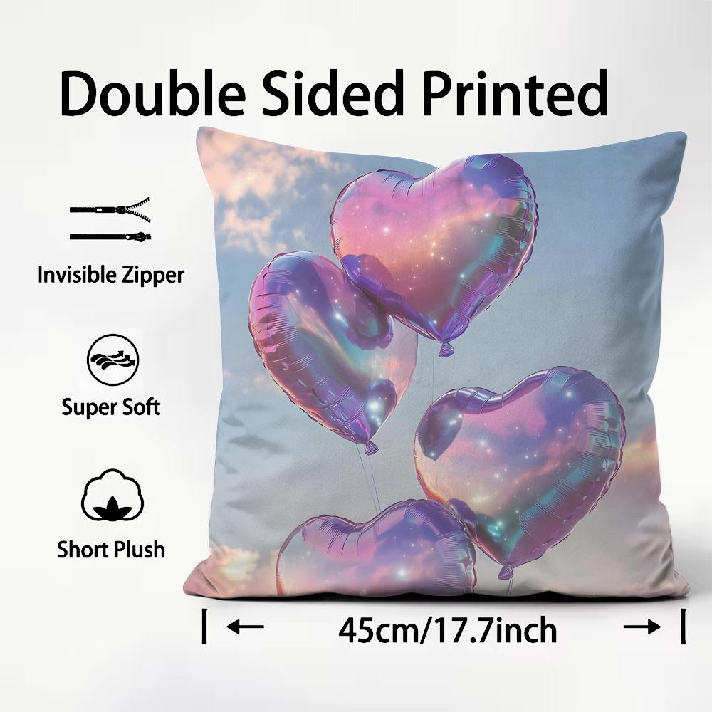Модный Чехол на Подушку с Рисунком Шарика Плюшевая Ткань Мягкий Двусторонний Печатный Диван Теплый Зимний Дом Детский Подарок Наволочка 30x30cm