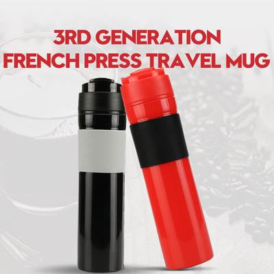 350ML Portable French Pressed Coffee Bottle Coffee Tea Maker Coffee Filter Bottle Hand Pressure Coffee Machine For Car