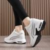 Women Hidden Heel White Sneakers PU Leather Air Cushion Sports Shoes Fashion Height‑Increase Walking Shoes