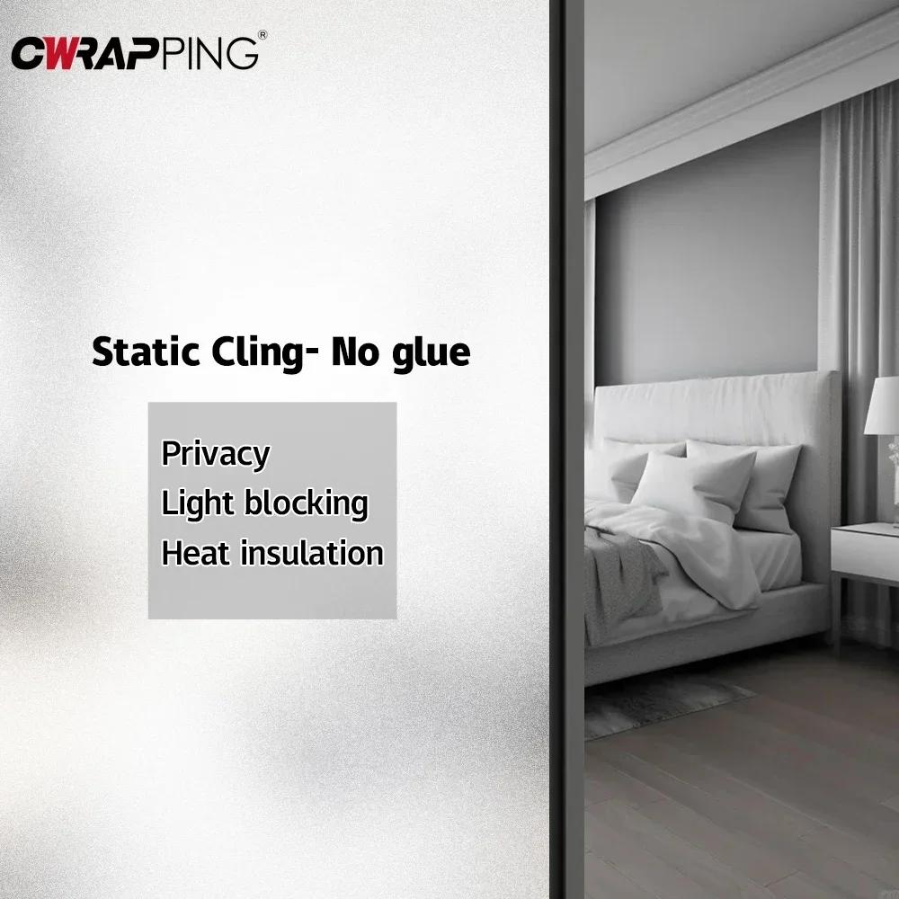 Car Stickers Matte Window Film Frosted Privacy Decorative Film Electrostatic Adsorption Frosted Self Adhesive Sticker for Car