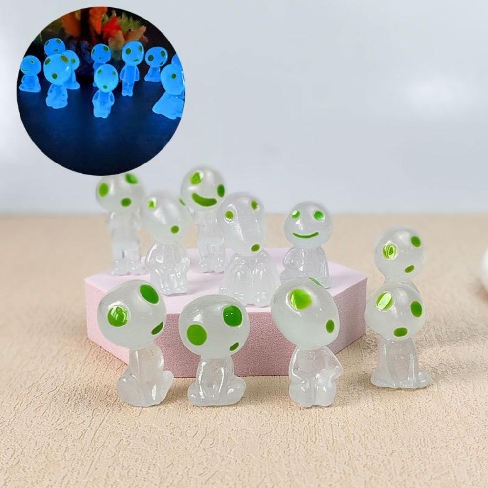 10 шт. Садовое украшение Инопланетянин Светящаяся фигурка Хэллоуин Украшения Микроландшафтные украшения