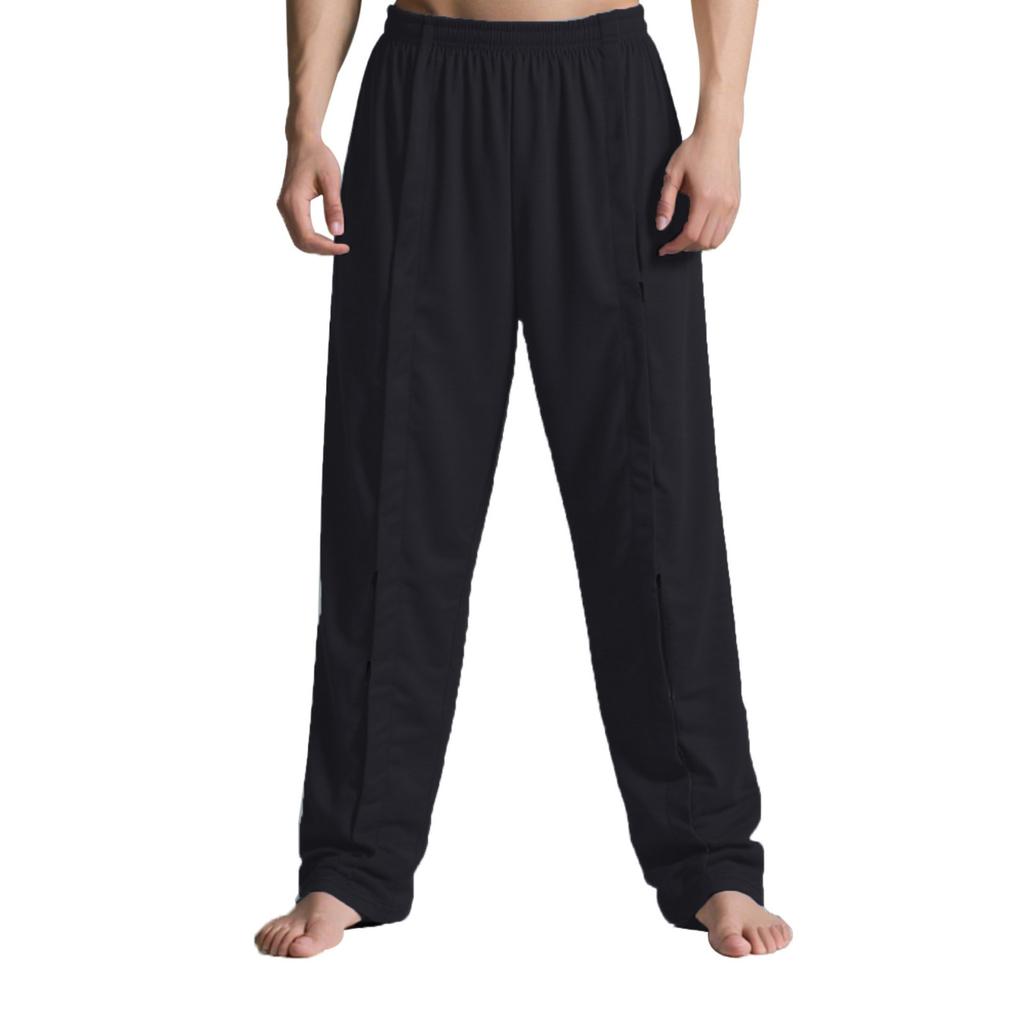Herrenhose mit doppelseitigem offenem Saum, lockerer Passform und lässiger Riemen-Tasche