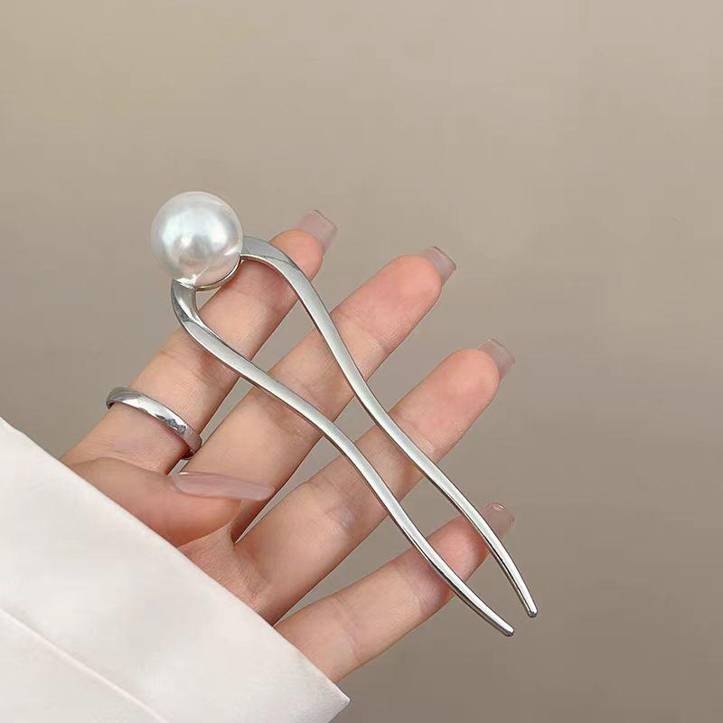 Neuer trendiger U-förmiger Metall-Haarstab für Damen, Luxus-Kristall-Opal-Haarspangen, Haarnadeln, Kopfschmuck, Haarstyling-Werkzeuge