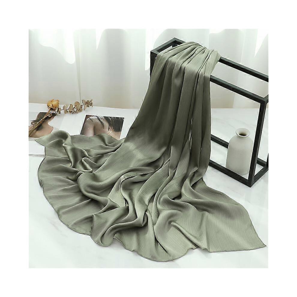 (180x70CM,TH35-19)Luxury Solid Hijab Scarf Women Turban Muslim Headband Design Chiffon Crinkle Bandana Wrap Shawl Fashion Muffler Foulard 2023 New