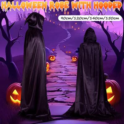 1PC Halloween Hooded Cloak Cape Witch Costume Vampire Cloak Wizard Cosplay Costume for Halloween Cloak Costumes Party Cape
