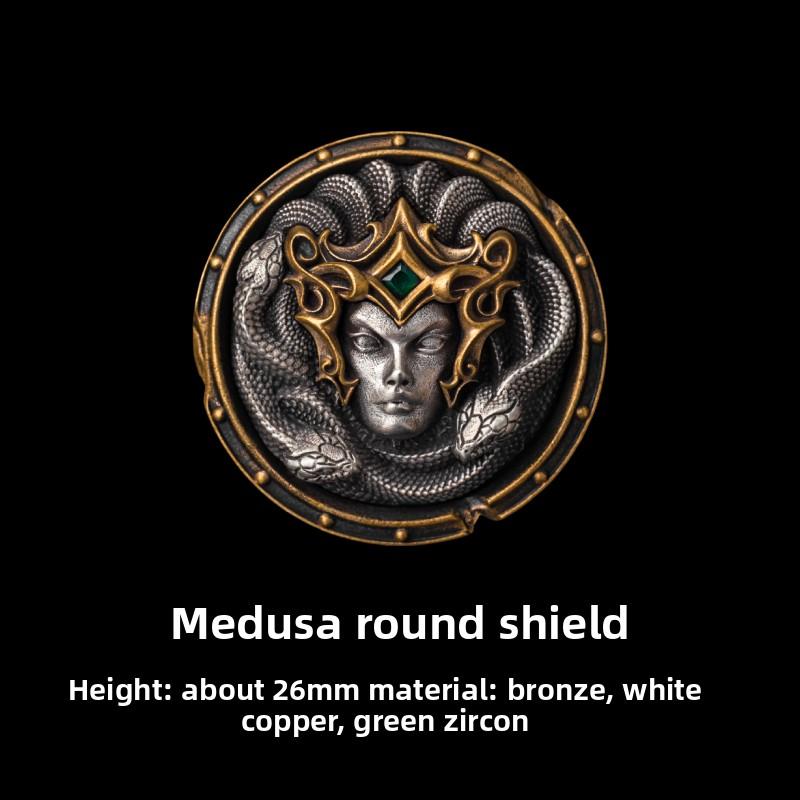 

Craftsman Black Knight Ornament Guofeng Original Metal Assembling Model Figure Decompression Toy Magnetic Mecha Figure Medusa shield