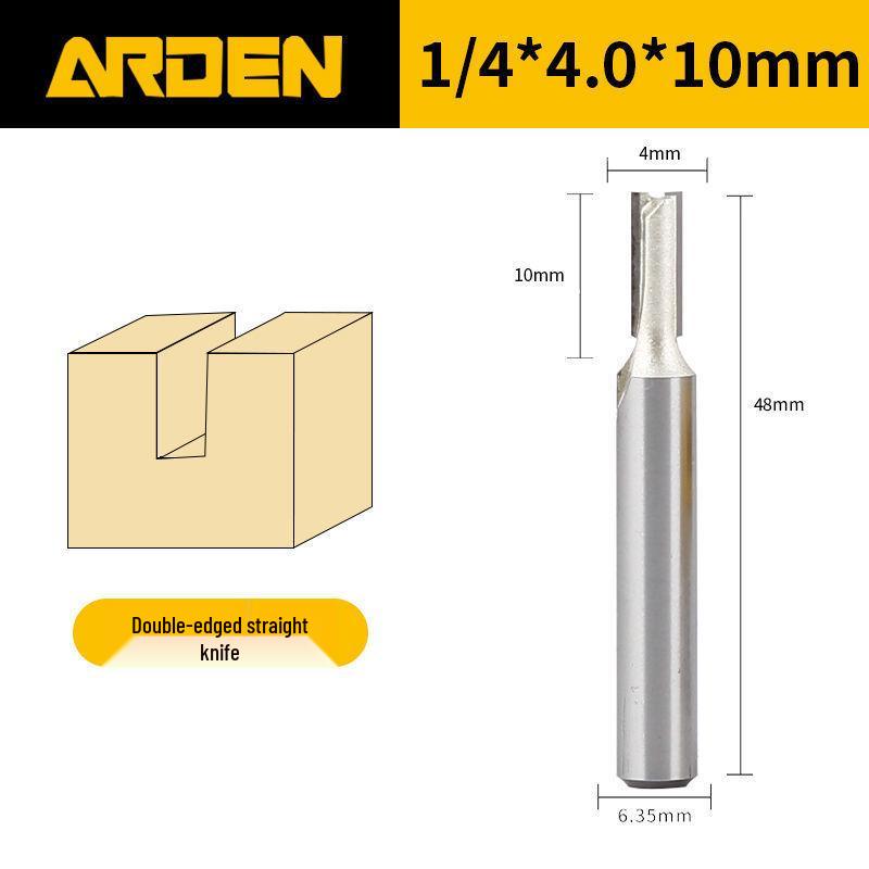 Yaden Blade Metric Fixed Blade Milling Cutter Trimmer - Small Router Slotting Cutter 1/4" for Woodworking & Stock Removal