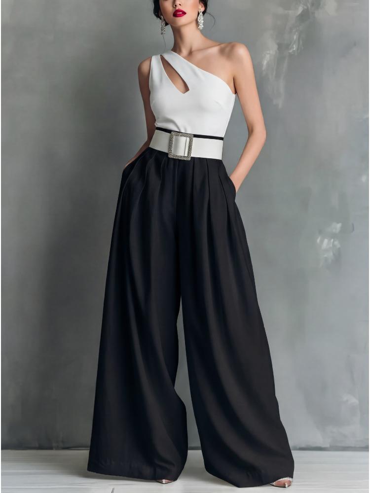 Women's Wide Leg Pants with Detachable Belt In Multiple Colors