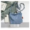 Gewaschene Denim-Tote-Bag mit großem Fassungsvermögen, Damen-Umhängetasche