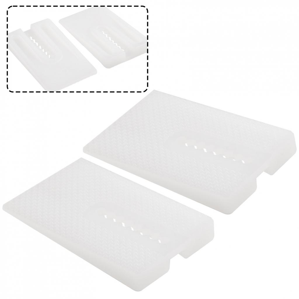 49*29*6.5mm 8pcs Toilet Shims High-quality Soft Plastic Stackable White