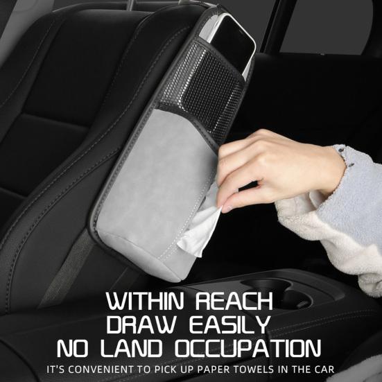 

Боковой сетчатый органайзер для автомобильного сиденья с большим карманным ремнем, регулируемое автокресло чёрный