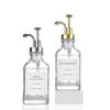 Soap Pump Dispenser Glass Bottle Bathroom Soap Container Square Shampoo Lotion Container Glass Bottles with Pumps 500ml