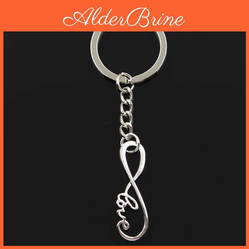 Fashion 39x15mm Love Infinity Connector Pendant 30mm Key Ring Chain Bronze Men Car Gift Keychain