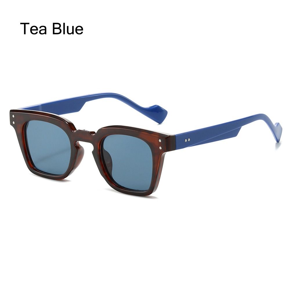 Trendy Punk Square Sunglasses Uv400 Protection  Small Shades Vintage Eyewear For Women & Men