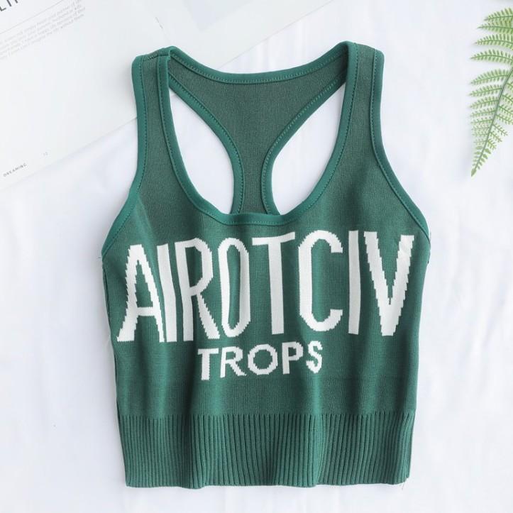 

Летний Новый Сексуальный Spice Girl Алфавит Приталенный Жилет Кроп Топ Вязаный на Подтяжках Женская Одежда One size